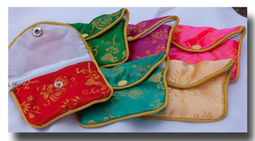 (image for) Rosary Pouch, Large Satin, Multi coloured - 818