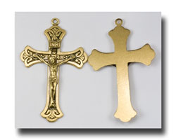 (image for) Solid Filigree Crucifix - Antique Brass - ABR3312
