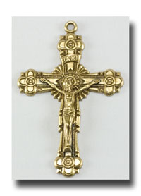 Rivets crucifix - Antique Brass - ABR3317