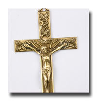 (image for) Narrow Grapes crucifix - Antique brass - ABR394