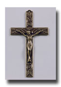 Narrow Grapes crucifix - Antique brass - ABR394