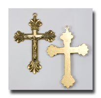 (image for) Fan crucifix - Antique brass - ABR396