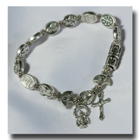 Metal bead one decade bracelet - R1D7