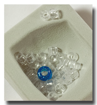 Plastic MINI Crow Beads - Transparent Crystal/Clear - CM4100