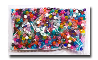 (image for) Facet beads - 8mm Mixed colours - F8199