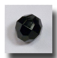 (image for) Facet beads - 8mm Opaque Black - F8201