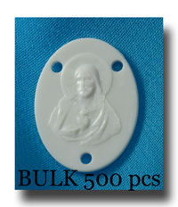 (image for) Centres - White plastic, 500 pcs - MCW