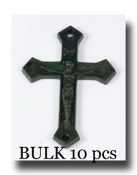Crucifix - Black plastic, 10 pcs - MXB