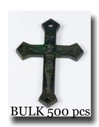 Crucifix - Black plastic, 500 pcs - MXB