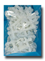 (image for) Crucifix - White plastic, 10 pcs - MXW