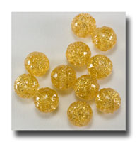 Rose beads, 9mm Sparkle Gold - Rose26
