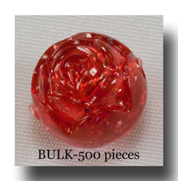 Rose beads, 9mm Sparkle Red - Rose27-500
