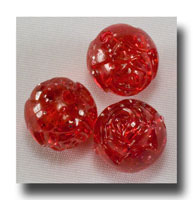 (image for) Rose beads, 9mm Sparkle Red - Rose27x11