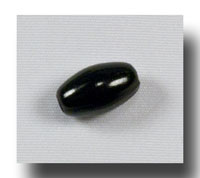 (image for) Plastic Oval beads, 9mm Opaque Black - V8201