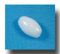 Plastic Oval beads, 9mm Opaque White - V8202