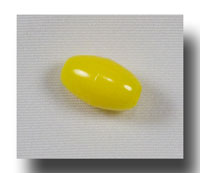 Plastic Oval beads, 9mm Opaque Golden Yellow - V8208