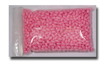 Plastic Oval beads, 9mm Opaque Light Pink - V8260