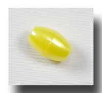 Plastic Oval beads, 9mm Pearl Yellow - V8308