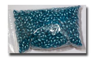 Plastic Oval beads, 9mm Pearl Teal, Turquoise - V8337