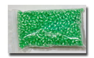 Plastic Oval beads, 9mm Pearl Light Green - V8350