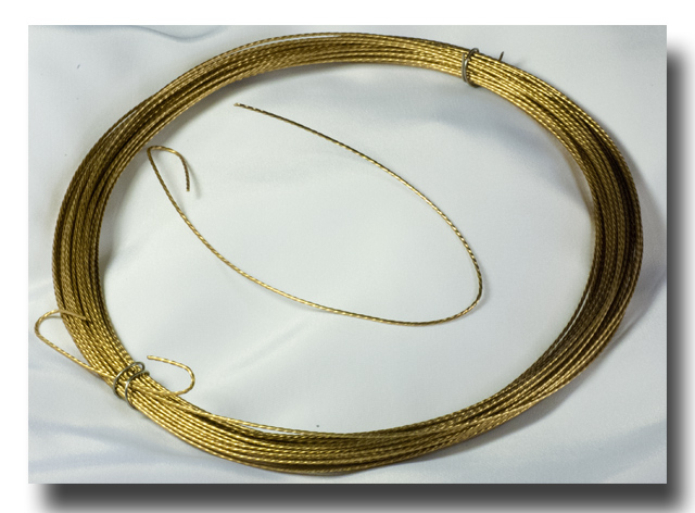 Modal Additional Images for Wire - 19 gauge Solid Jewellers Brass, Sq/TWISTED-50 feet-1114