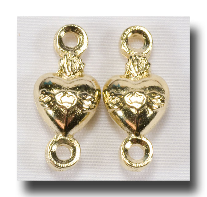 (image for) Thorned Heart Connector - Gilt (gold-tone) - 170