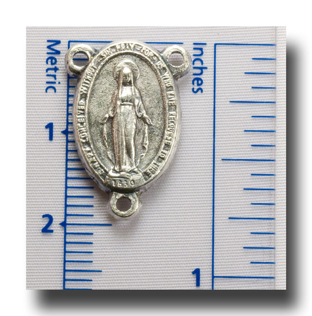 Modal Additional Images for Oval Miraculous medal - Antique silver - 229