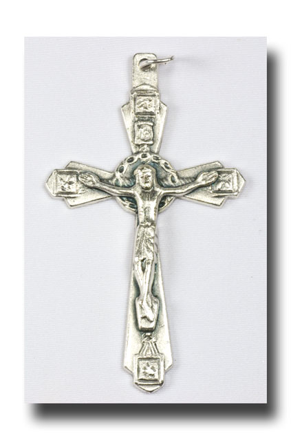 (image for) Crown of Thorns Crucifix - Antique silver - 311