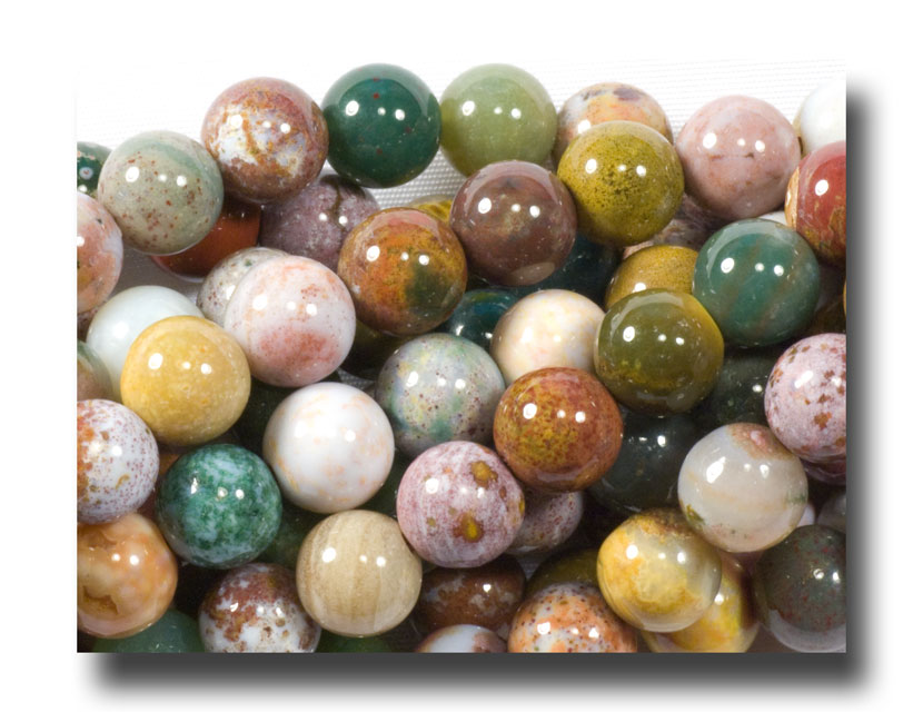 (image for) Jasper, Ocean, 6mm round - 463 - Click Image to Close