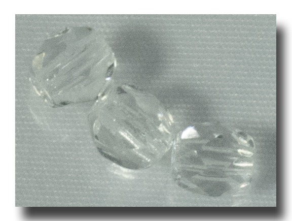 Facet Glass beads, 4mm - Crystal (April) - 6080