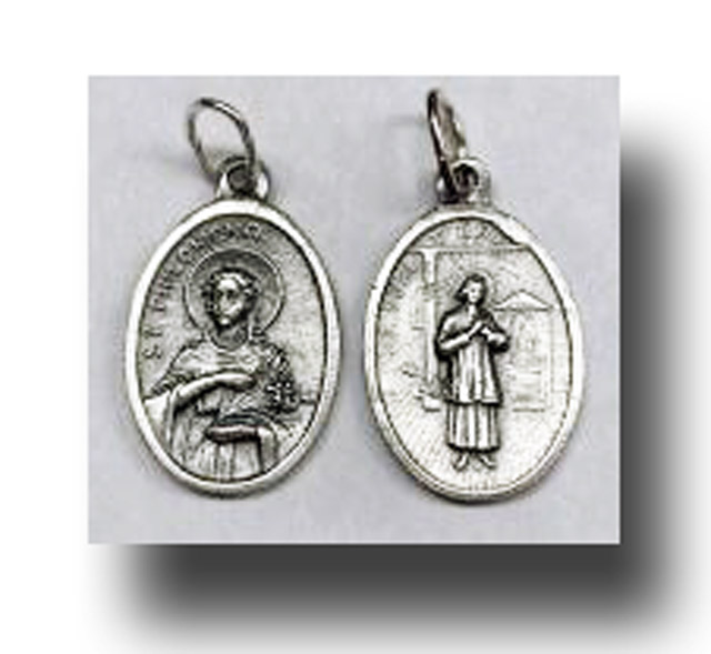 (image for) Medal - St.Philomena and St J.M.Vianney-Antique silver - 733