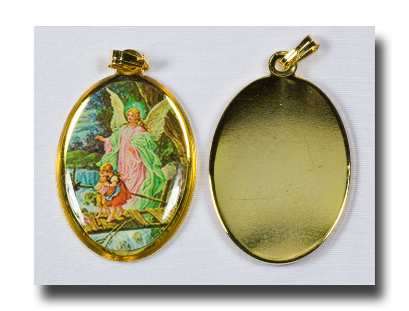 (image for) Medal - Guardian Angel, colour/gilt - 747