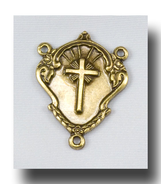 (image for) Cross, Heart, Crown Centre - Antique Brass - ABR2220