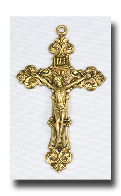 (image for) Filigree Crucifix - Antique Brass - ABR3315