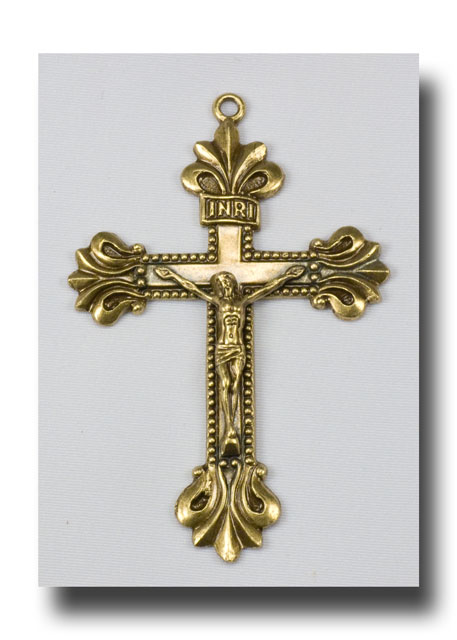 (image for) Fan crucifix - Antique brass - ABR396