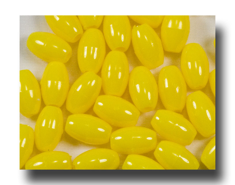 (image for) Plastic Oval beads, 9mm Opaque Golden Yellow - V8208 - Click Image to Close