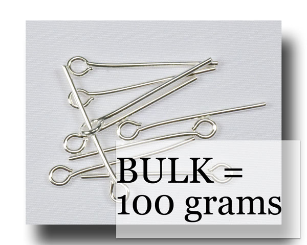 (image for) Eye pins for 8-9mm beads - Silver plate - 100 grams - 188B