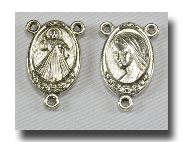 (image for) Divine Mercy and Our Lady - Antique silver - 2204