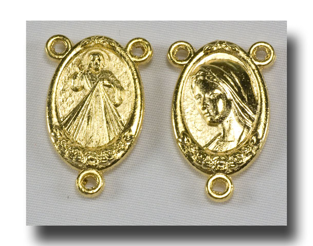 Divine Mercy and Our Lady - Gilt (gold-tone) - 2205