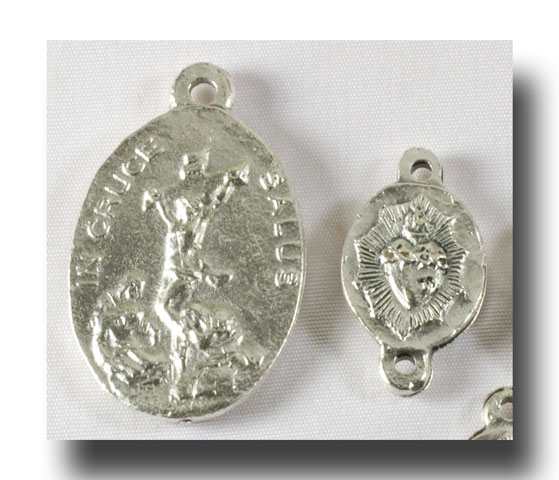 Five Holy Wounds set, Antique silver - 289