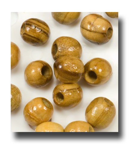 (image for) Olive wood beads - 6mm Round - 530