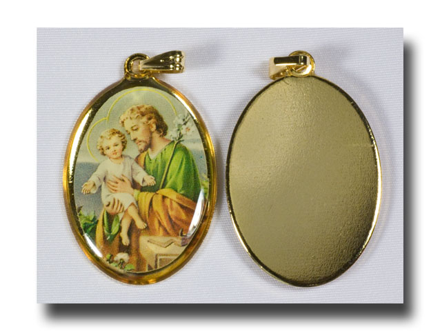 Medal - Saint Joseph, colour/gilt - 711