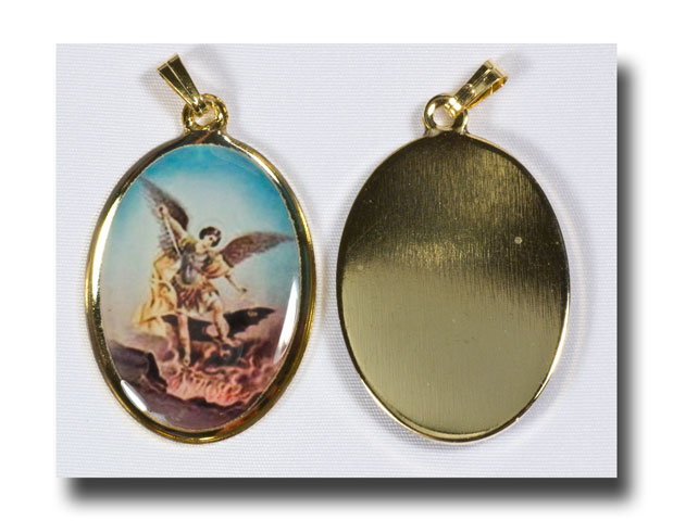 Medal - St. Michael the Archangel, colour/gilt - 715
