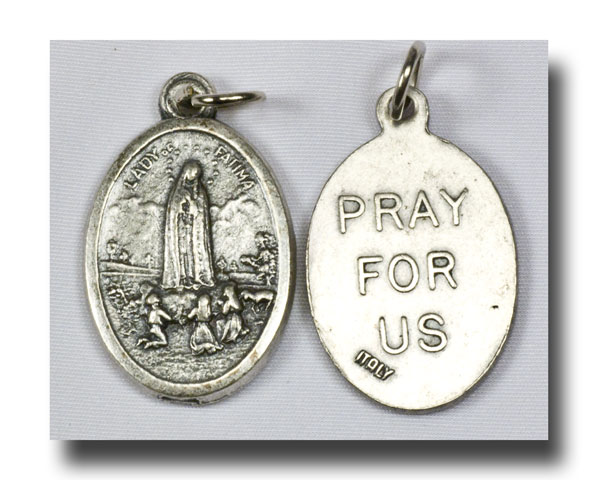 Medal - Our Lady of Fatima - Antique silver - 727
