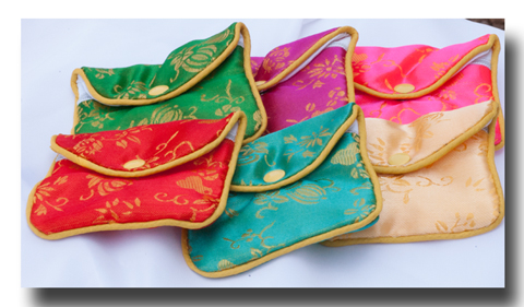 (image for) Rosary Pouch, Large Satin, Multi coloured - 818