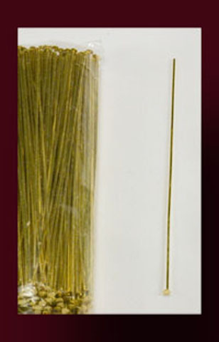 Head Pins - 3 inch Gilt (gold-tone)
