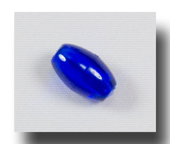 Plastic Oval, 9mm Transparent Deep Blue - V8132