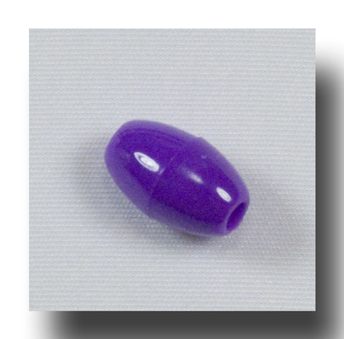 Plastic Oval beads, 9mm Opaque Dark Lilac - V8264